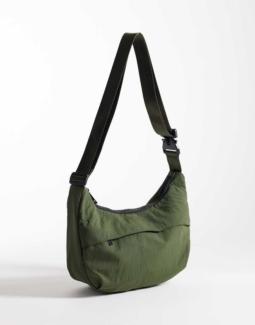 ASOS DESIGN nylon crossbody bag in green | ASOS (Global)