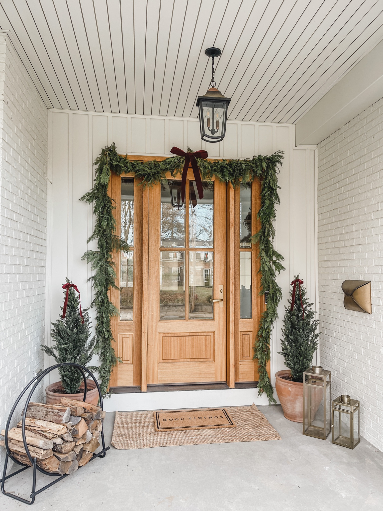 Last year’s Christmas front entry! Loved adding a pop of color to these faux trees and garland for all the Christmas vibes! 

Front door views, holiday home, seasonal finds, front door refresh, faux garland, faux tree, velvet ribbon, neutral home, aesthetic home, doormat finds, Christmas entry, Amazon, Target, William-Sonoma, holiday finds, shop the look!

#LTKhome #LTKHoliday #LTKSeasonal