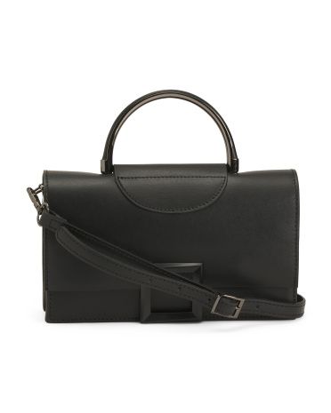 Made In Italy Leather Geometric Satchel | TJ Maxx