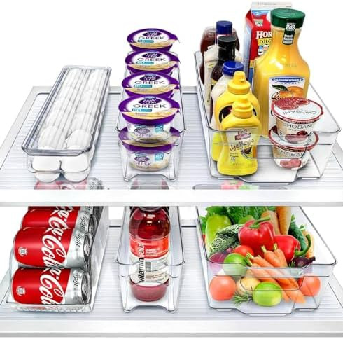 Sorbus Fridge Bins and Freezer Bins Refrigerator Organizer Stackable Food Storage Containers BPA-... | Amazon (US)