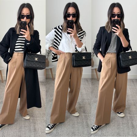 3 ways to wear camel trousers. All of these looks are from my fall capsule wardrobe. 

#LTKshoecrush #LTKfindsunder100 #LTKSeasonal