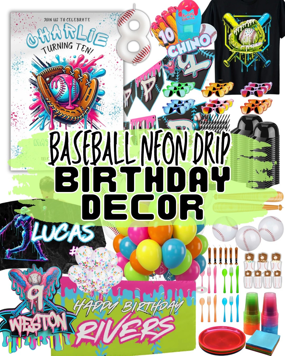 Warning: this neon baseball party might cause serious birthday envy!”
#NeonDripParty #BaseballBirthday #GlowUpParty #BirthdayDecorGoals #TikTokPartyVibes #SportsThemeParty #BirthdayInspo 

#LTKParties #LTKSaleAlert #LTKKids