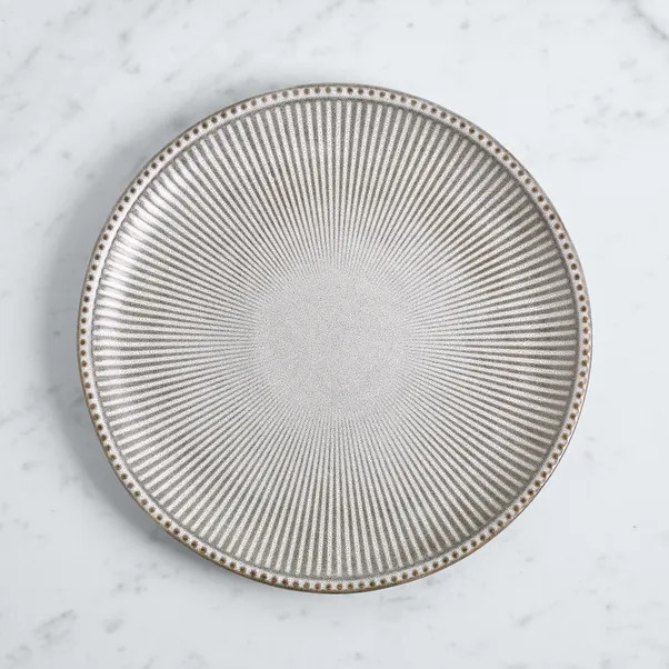 Steeple Embossed Dinner Plate | Dunelm