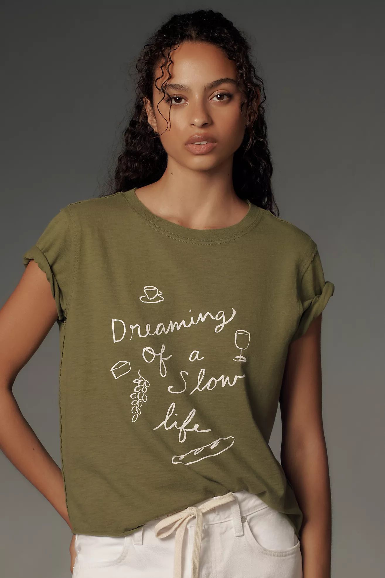 Phthalo Ruth Dreaming of a Slow Life Graphic Tee | Anthropologie (US)