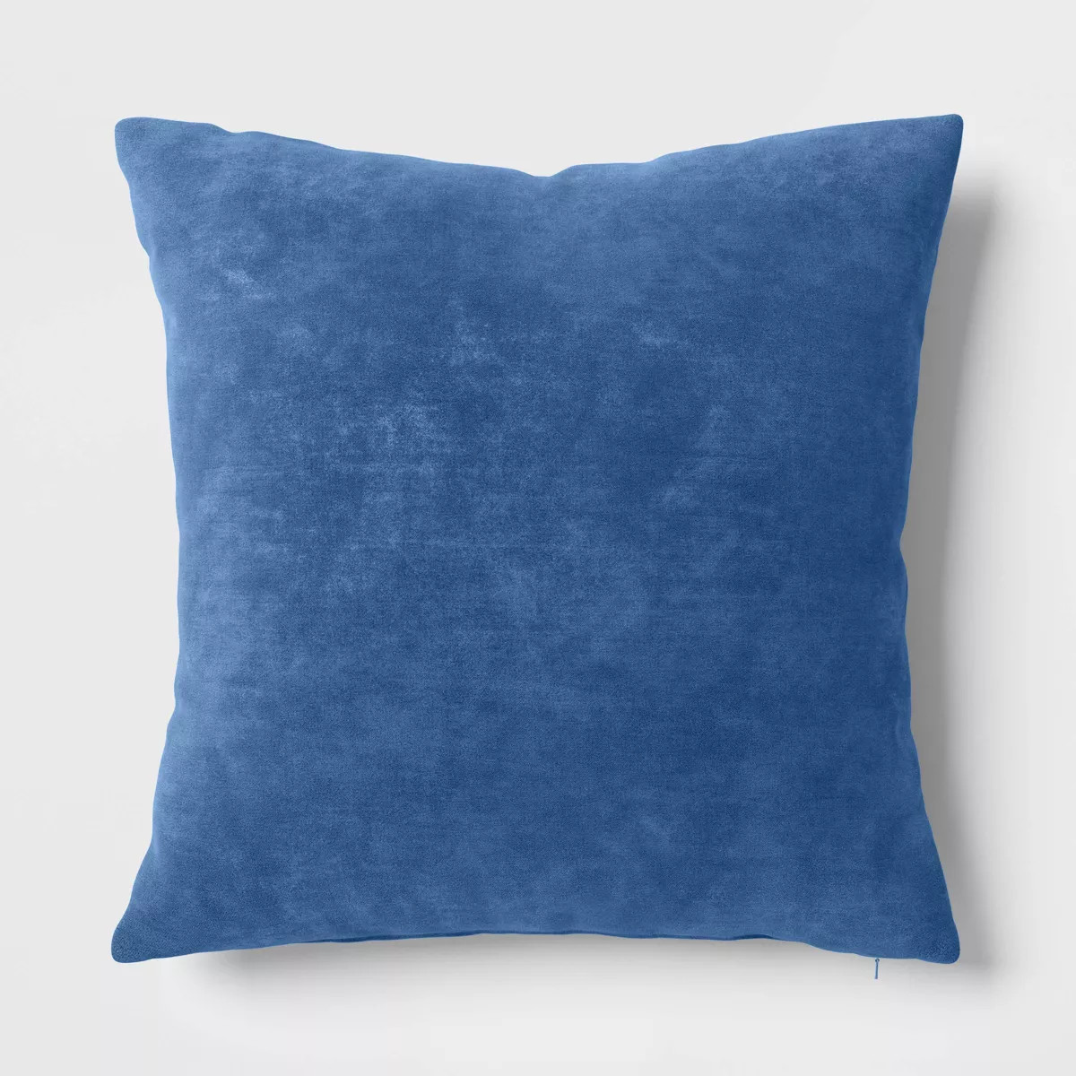 Washed Cotton Velvet Square Throw Pillow Blue - Threshold™: Indoor Use, Removable Cover, Hidden... | Target