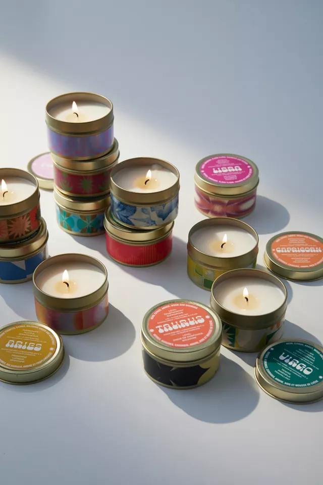 Zodiac Artist Print Tin Candle | Urban Outfitters (US and RoW)