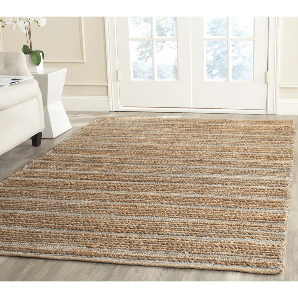 Doleman Hand Woven Jute/Cotton Rug in Blue | Wayfair North America
