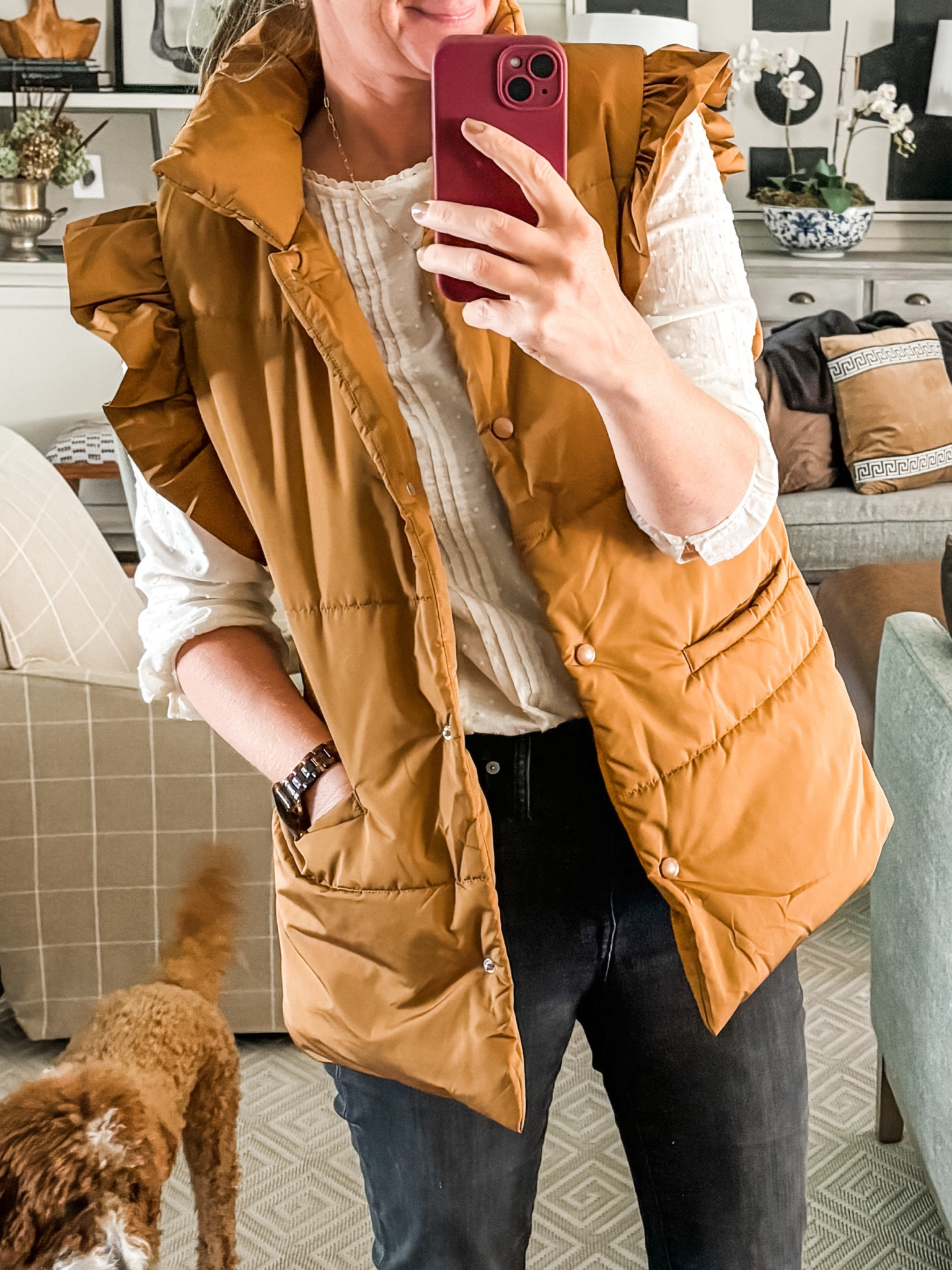 Amazon vest for the win!   Size down in the vest- it runs large 

#LTKstyletip #LTKfindsunder100