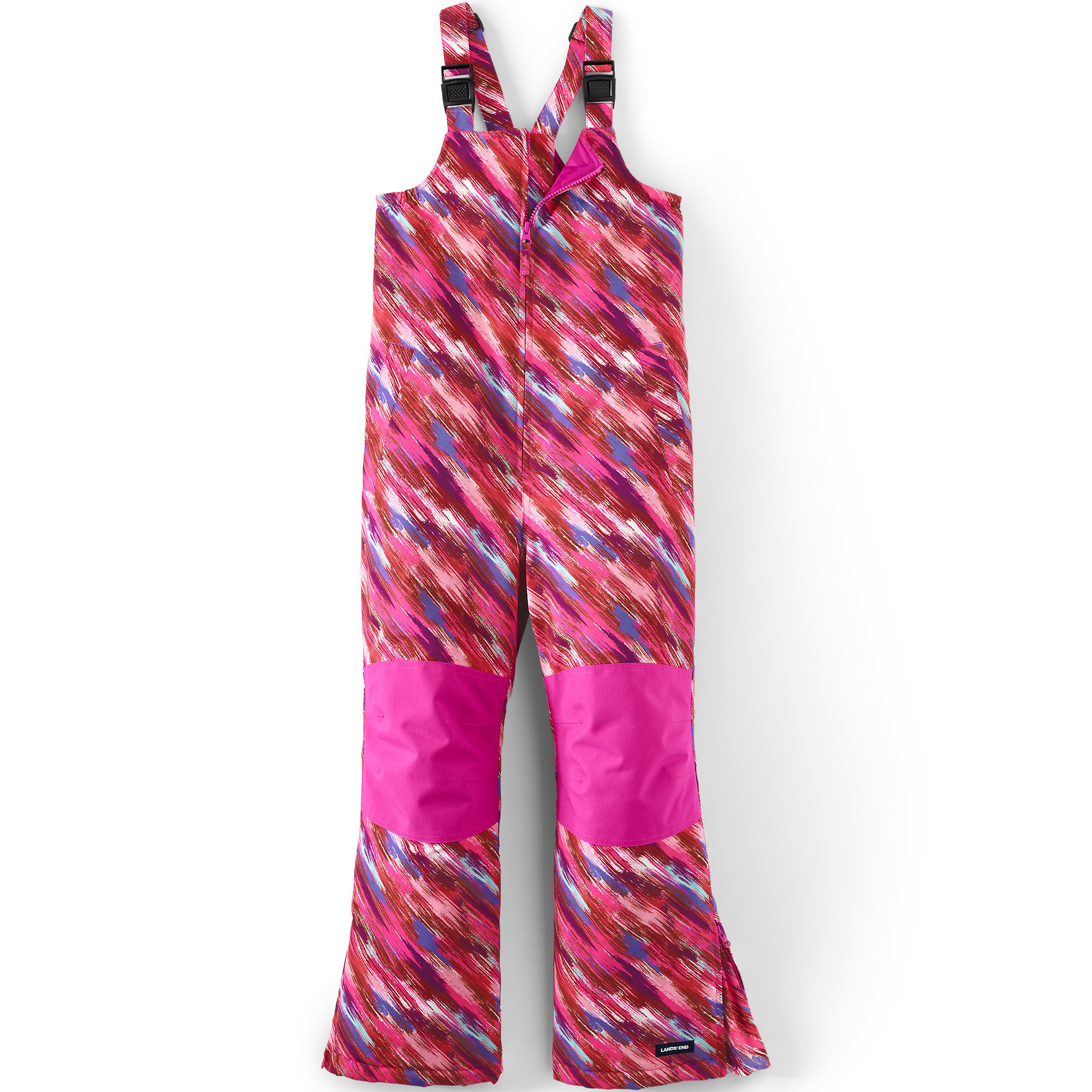 Kids Squall Waterproof Insulated Iron Knee Snow Bibs | Lands' End (US)