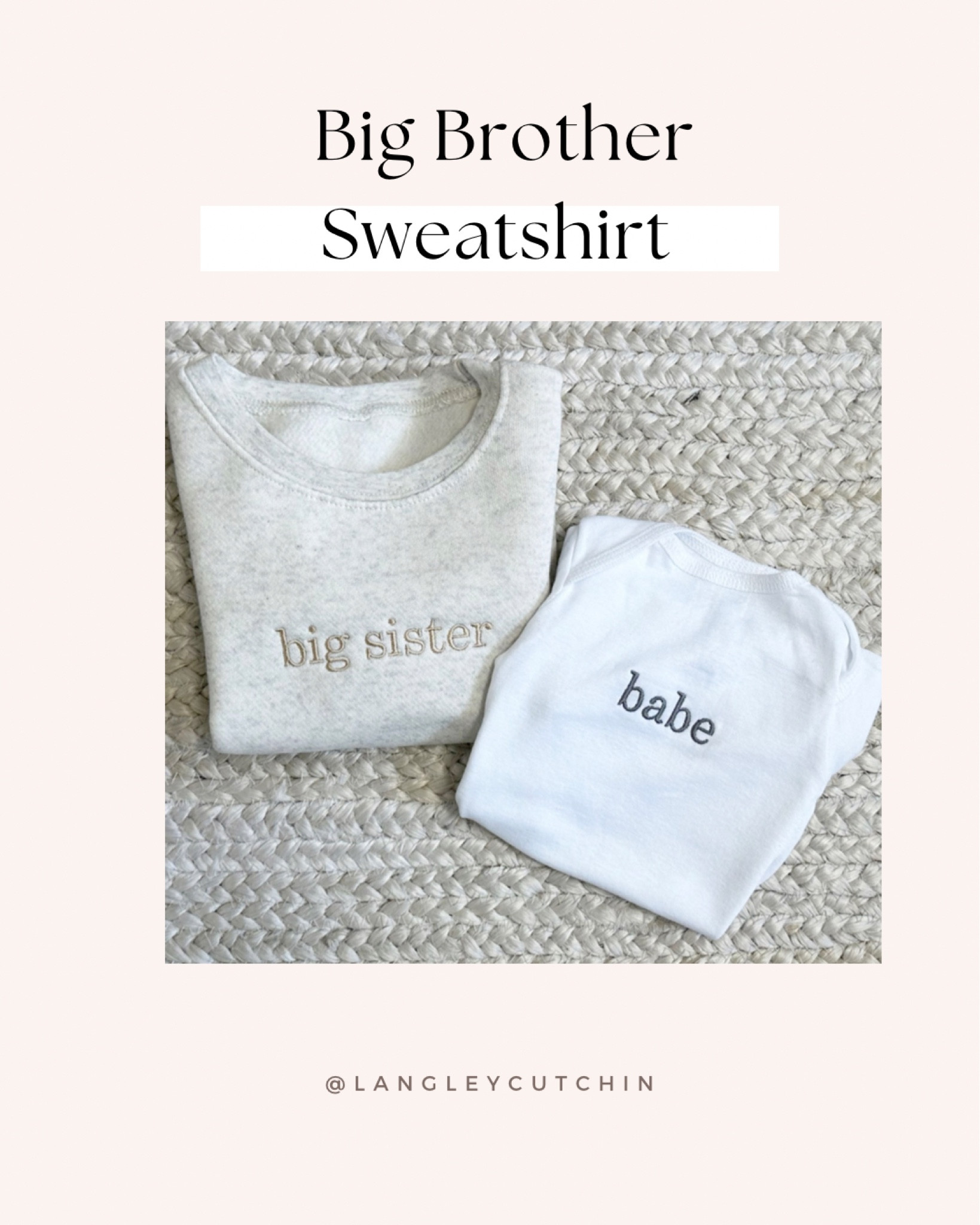 The perfect “Big Brother/Sister” sweatshirt. My older boys will wear these perfect, simple tops to meet their baby brother! They will match perfectly with Baby’s outfit. 🤎

#LTKkids #LTKfamily #LTKfindsunder100