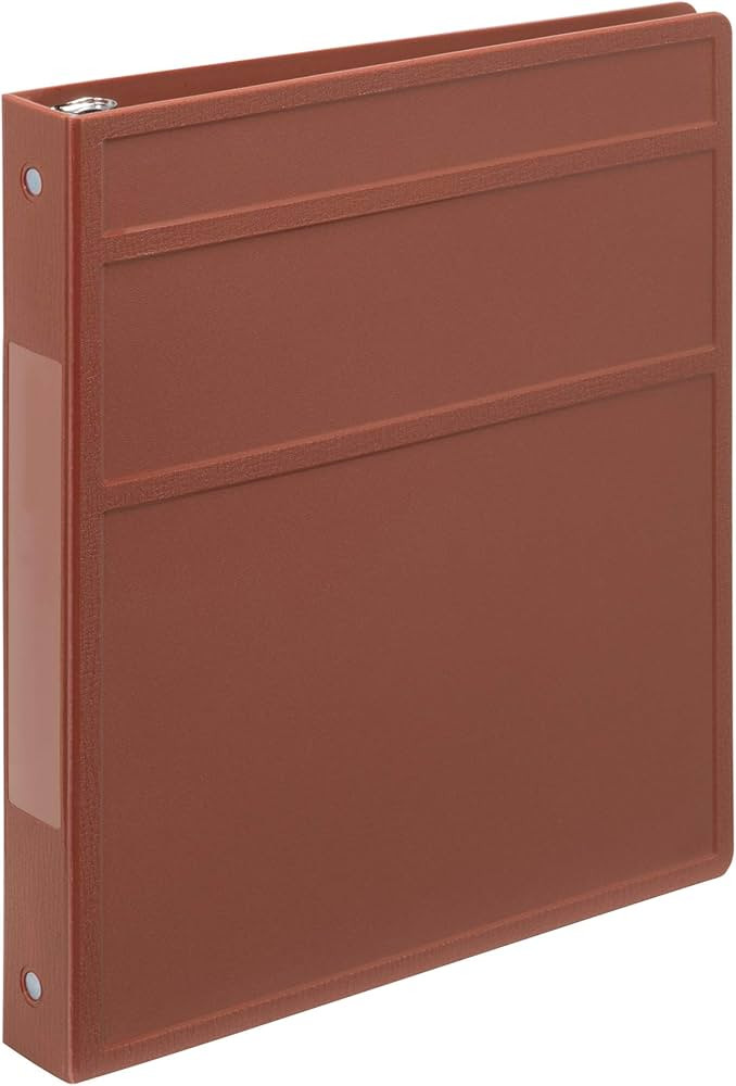 Carstens 1- Inch Heavy Duty 3-Ring Binder - Side Opening, Terra Cotta | Amazon (US)