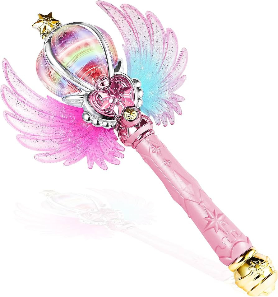 Light Up Snowflake Wand with Spinning LEDs and Sound Magic Princess Toys for Kids Girls Birthday ... | Amazon (US)