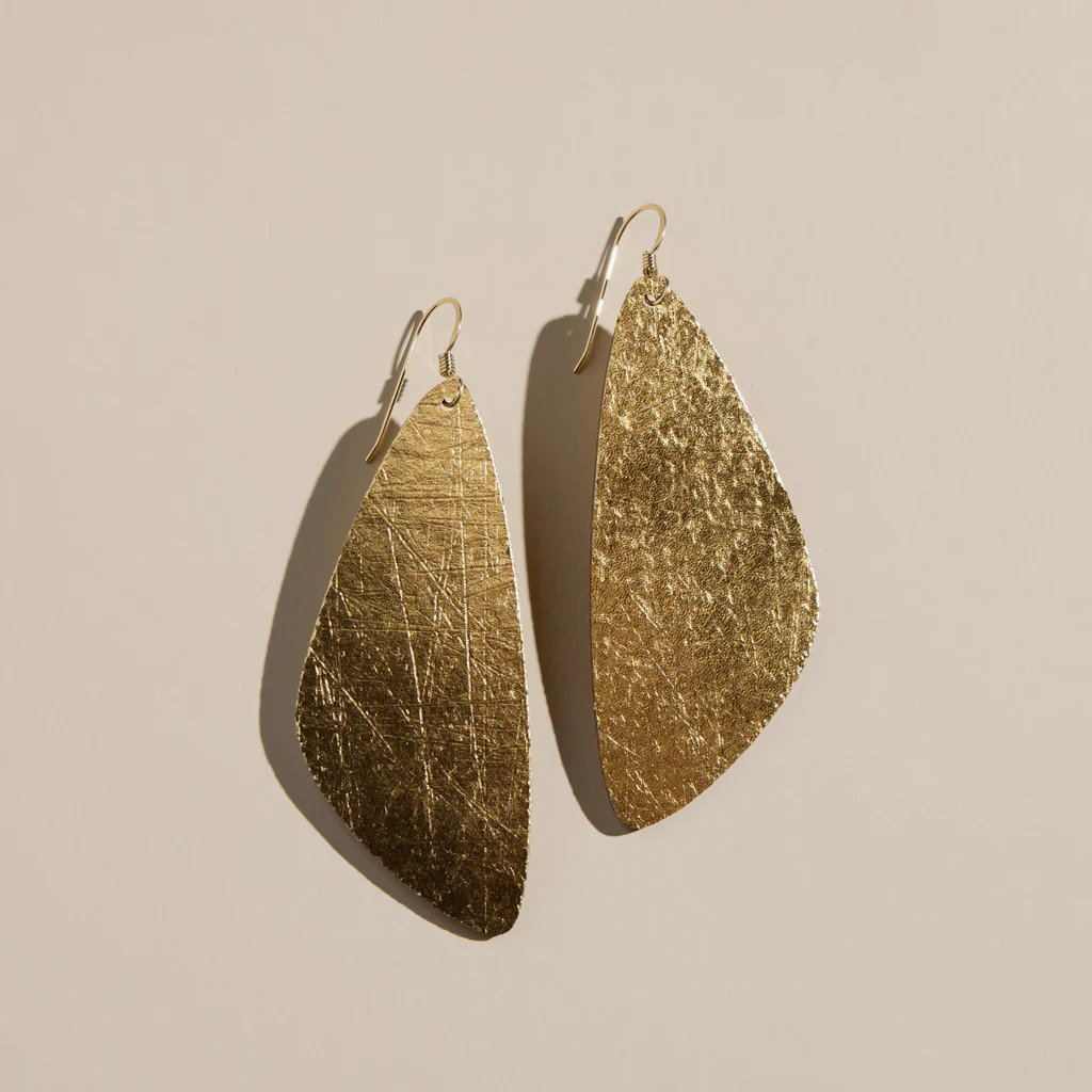 Vintage Gold Evies | Nickel and Suede