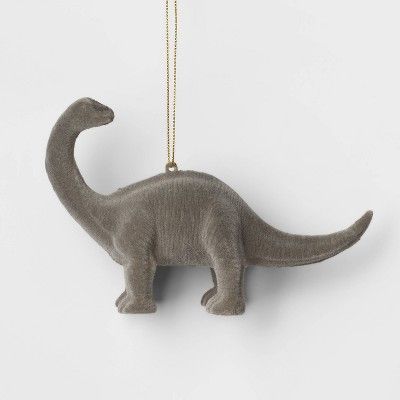 Flocked Brontosaurus Christmas Tree Ornament Gray - Wondershop™ | Target