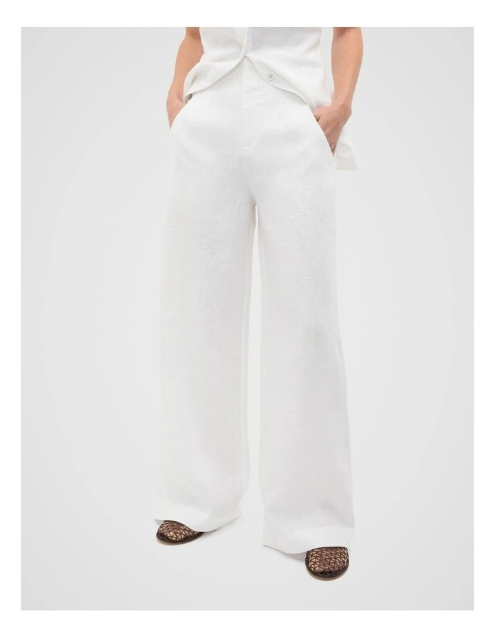 Core Linen Waisted Pant in Black | Myer