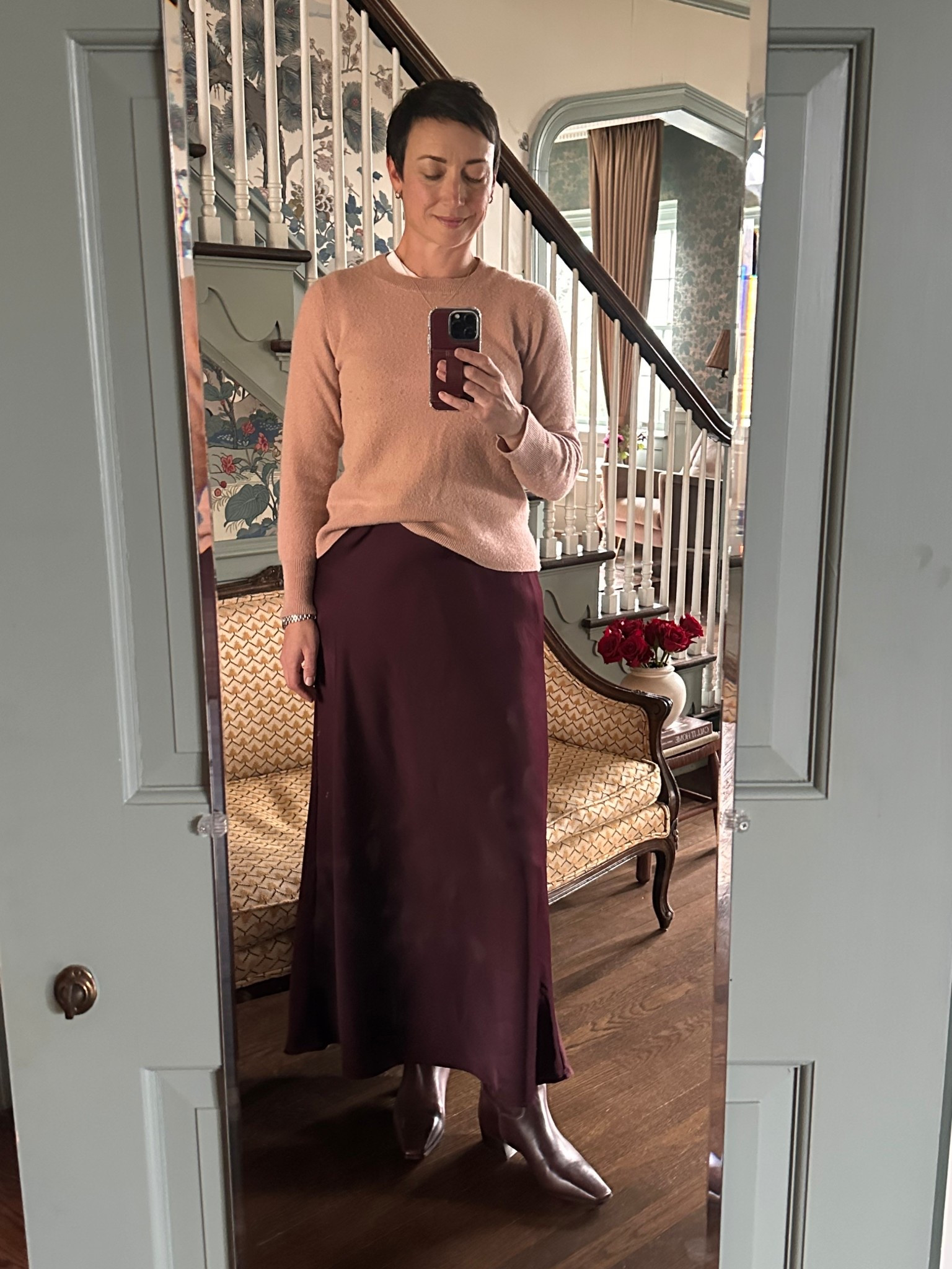 OOTD… loves these tonal colors together!  My sweater and skirt are sold out but I found similar ones. 

#LTKOver40 #LTKStyleTip