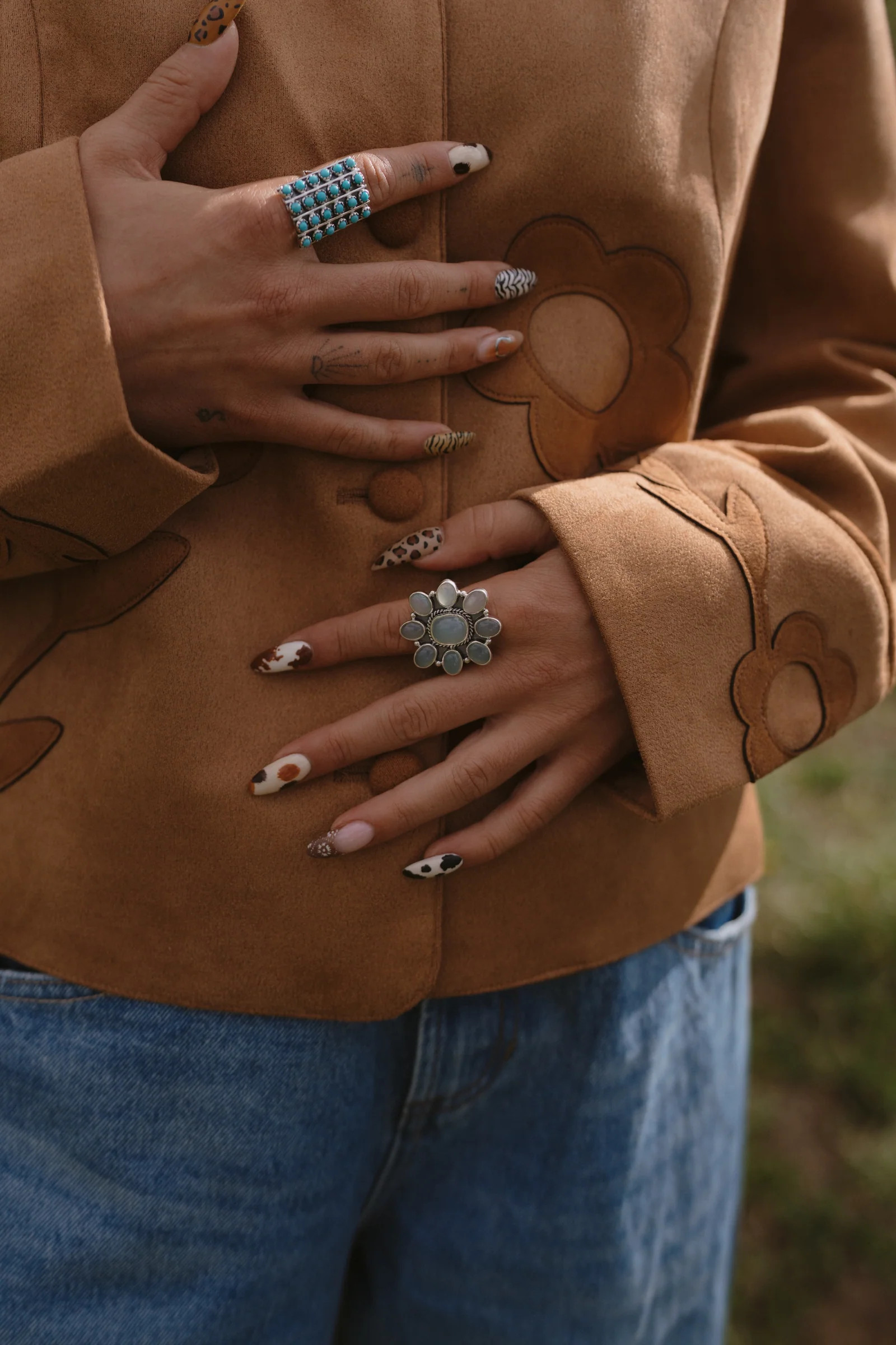 Lamont Ring | Aqua Chalcedony | Goldie Lew Jewelry, LLC