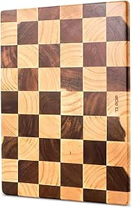 TJ POP End Grain Cutting Board, Heavy Duty Acacia/Rubber Wood Cutting Board For Kitchen, Flippabl... | Amazon (US)