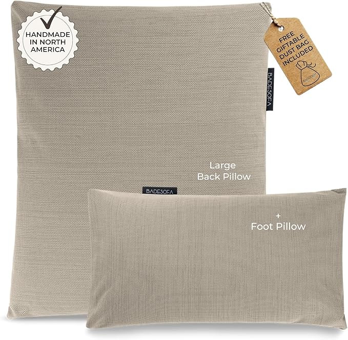 BADESOFA® Luxury Bath Pillow Set 2-Piece – Large Back Pillow & Foot Pillow for Tub – Spa-Gra... | Amazon (US)