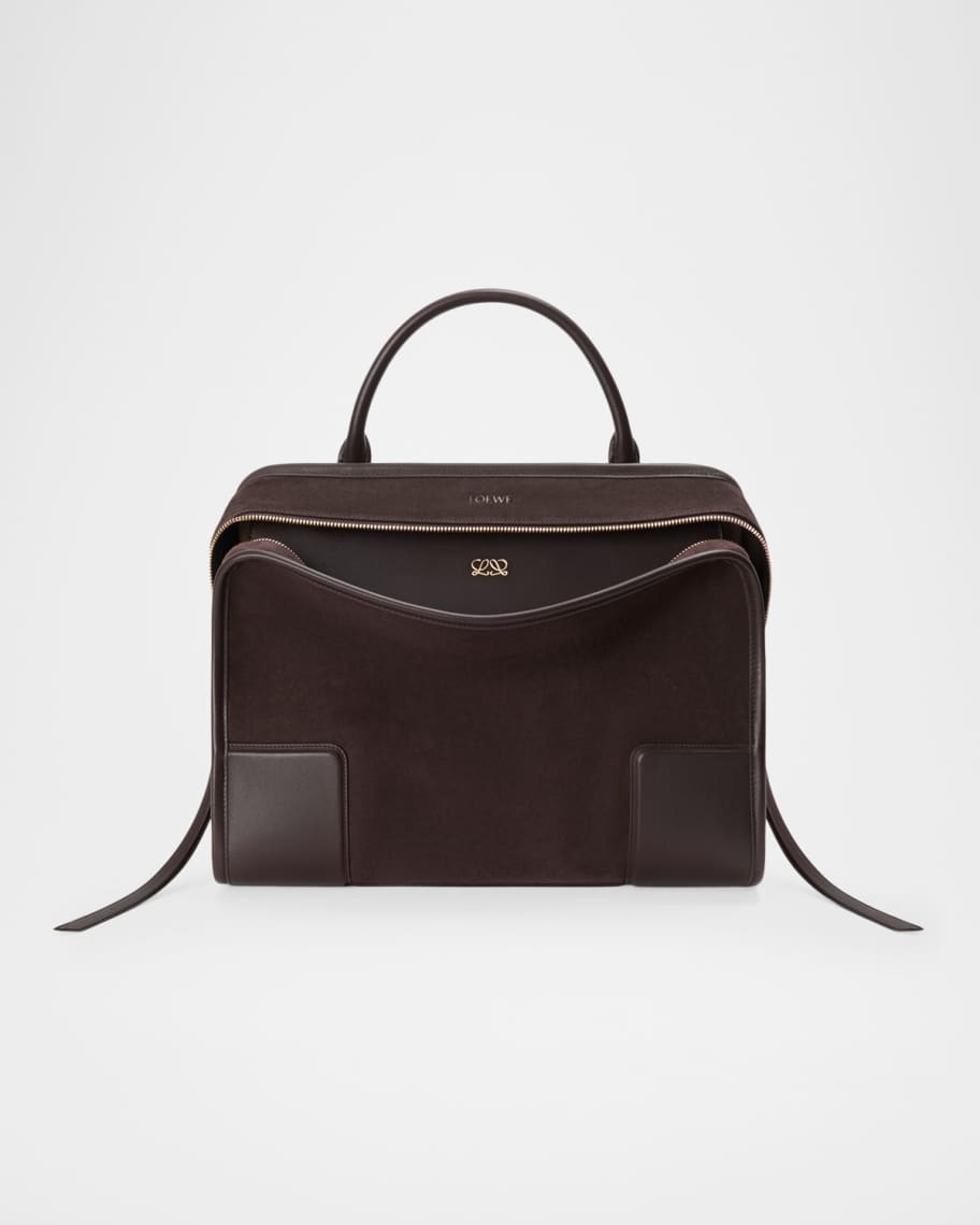 Loewe Amazona 180 Large Top-Handle Bag in Suede | Neiman Marcus