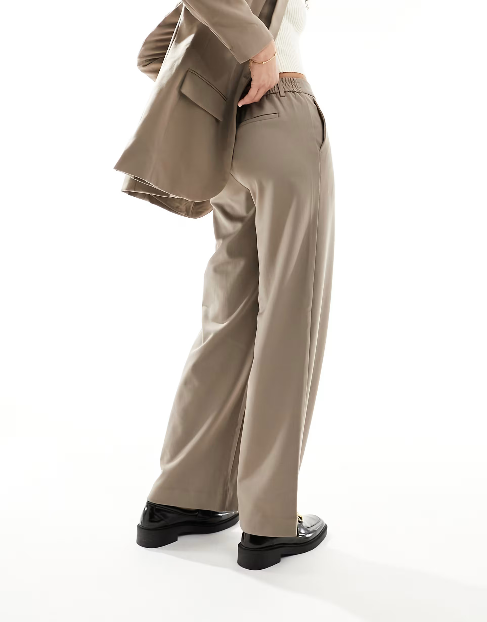 Object tailored wide leg trouser co-ord in taupe | ASOS | ASOS (Global)