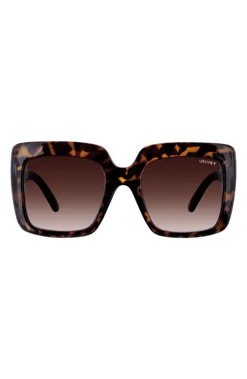 Velvet Eyewear Gina 57mm Square Sunglasses in Tortoise at Nordstrom | Nordstrom