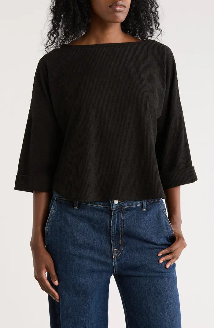MAX STUDIO Long Sleeve Knit Corduroy Top | Nordstromrack | Nordstrom Rack