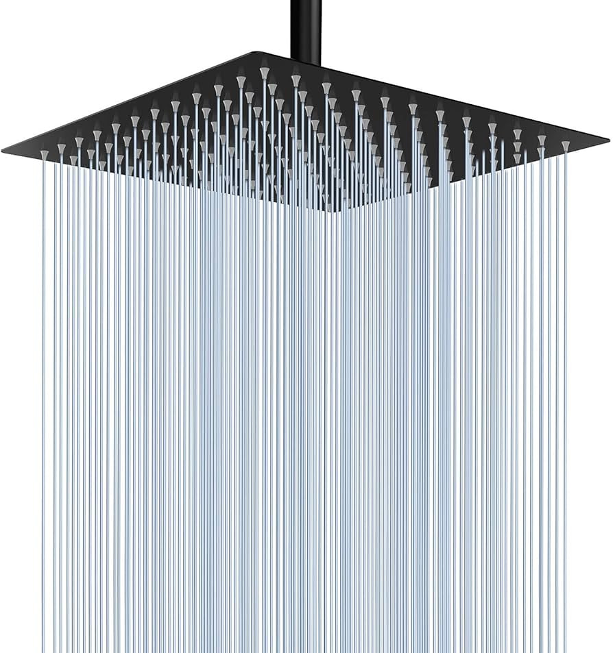 Voolan Rain Shower Head - High Flow Large Rainfall Shower Heads Made of Stainless Steel - Waterfa... | Amazon (US)