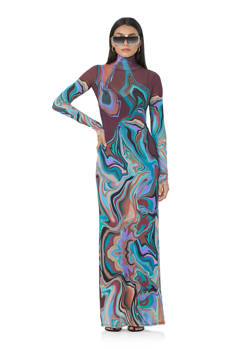 Billie Maxi Dress - Autumn Marble | ShopAFRM