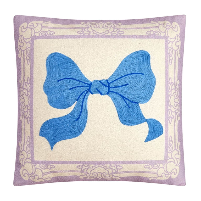 Mainstays 18" Framed Bow Pillow, Purple | Walmart (US)