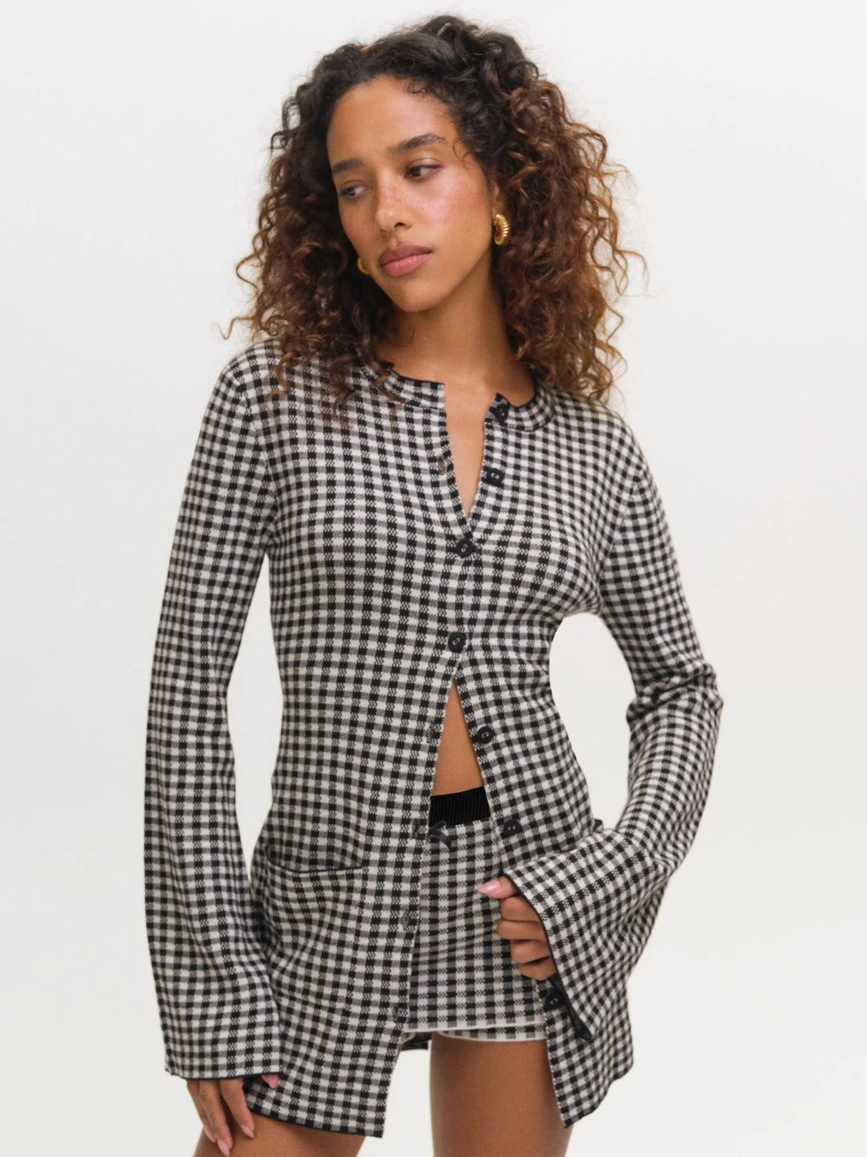 Gingham Knit Jacket | For Love & Lemons
