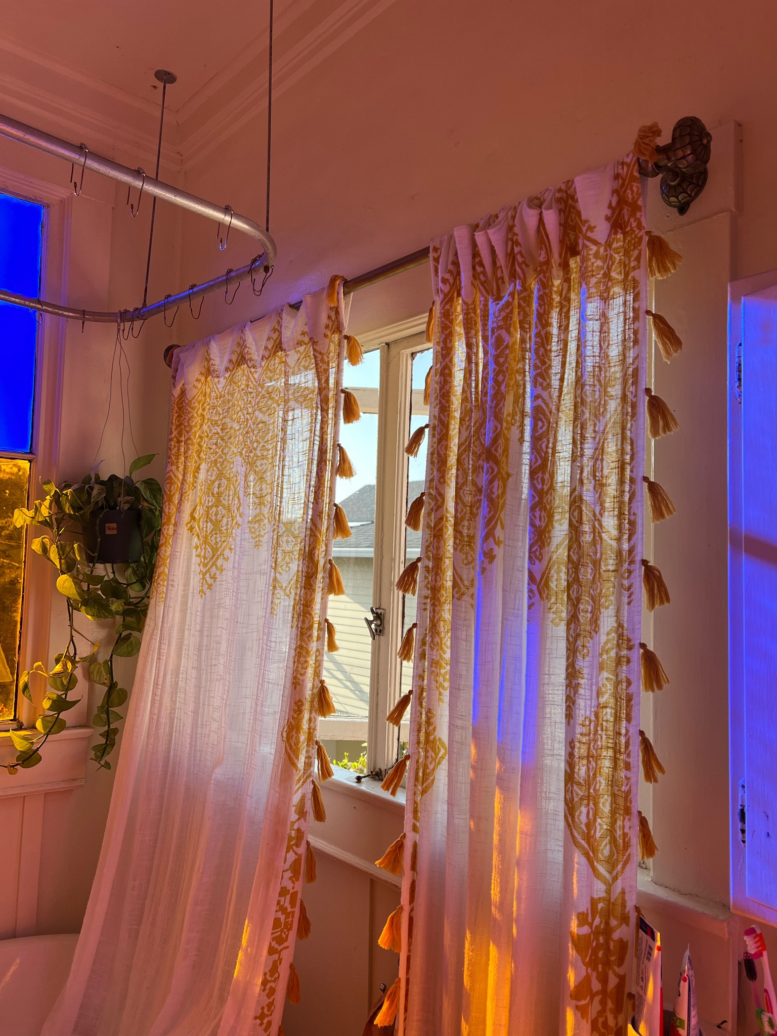 These curtains from Anthropologie are currently on sale! Come in multiple sizes. Gorgeous curtain rod is also from anthro!

#LTKhome #LTKunder100