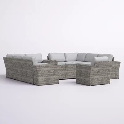 Mae Wicker Fully Assembled 7 - Person Seating Group with Cushions | Wayfair North America