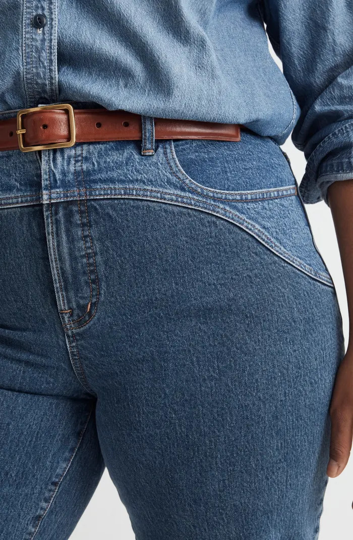 Two Tone Wide Leg Crop Jeans | Nordstrom Rack