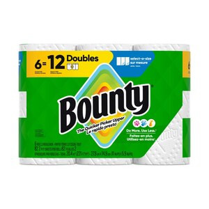 Bounty Select-A-Size Paper Towels, 6 Double Rolls | CVS Health