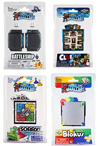 Worlds Smallest Board Games Set of 4 - Clue, Sorry, Battleship, Blokus (Bundle) | Amazon (US)