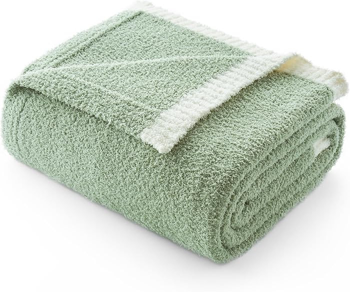 Snuggle Sac Ultra Soft Throw Blanket for Couch Bed Sofa 50x60 inches, Reversible Sage Green Blank... | Amazon (US)