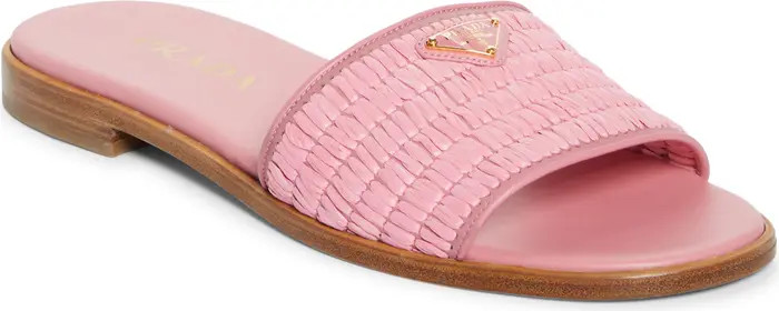 Raffia Slide Sandal (Women) | Nordstrom