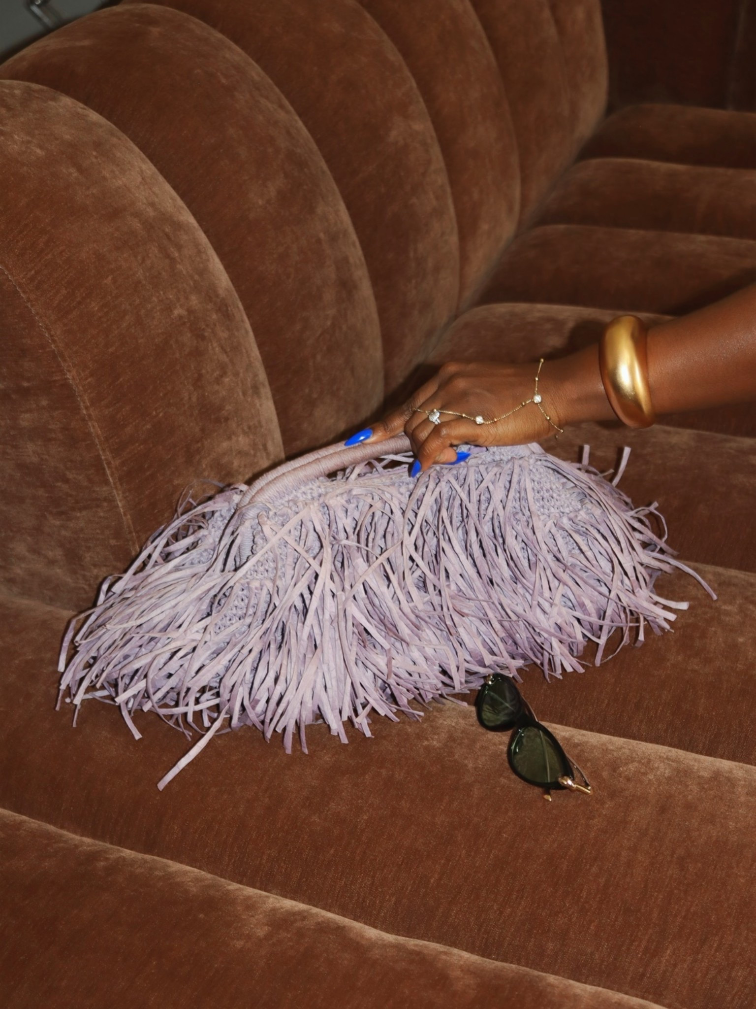 Raffia bag and affordable sunglasses
