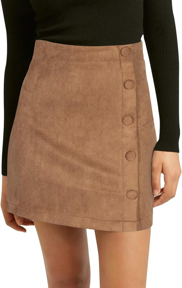 NIMIN Skirts for Women Casual Plaid Skirt High Waisted Mini Skirts with Back Zipper | Amazon (US)