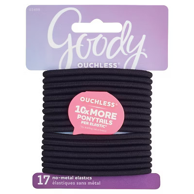 Goody Ouchless Elastic Hair Ties - Black - 4mm - 17ct | Target