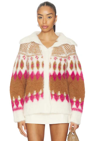 Italian Luxe Brushed Fair Isle Reversible Cardigan | Revolve Clothing (Global)