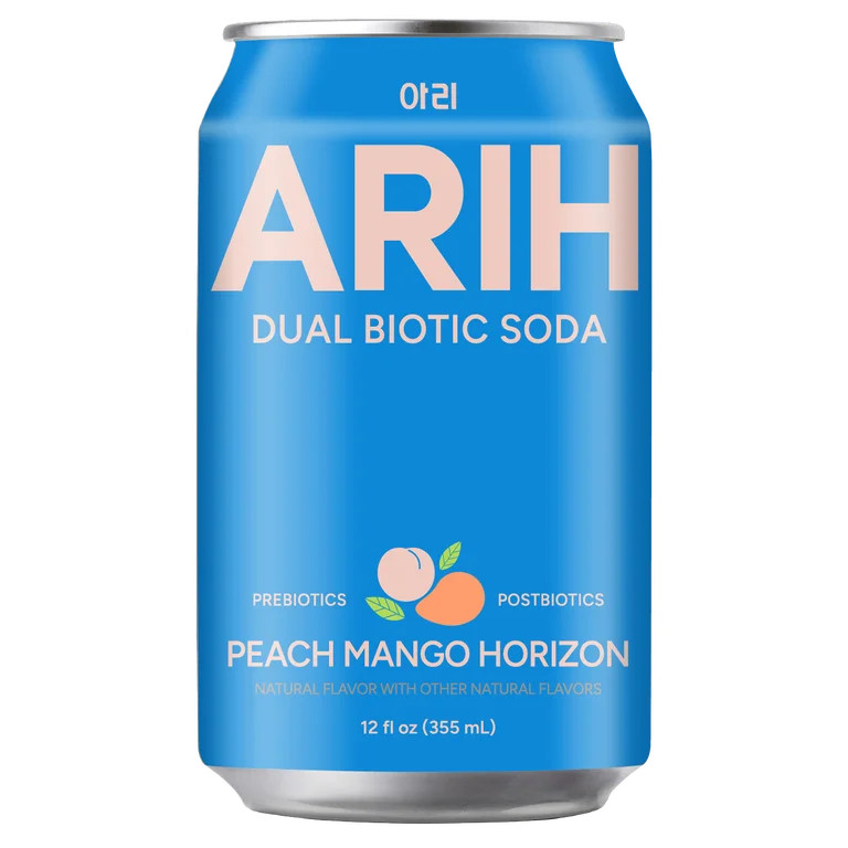 ARIH Dual Biotic Soda, Functional Prebiotic and Postbiotic Soda, Low Sugar, Peach Mango Horizon, ... | Walmart (US)