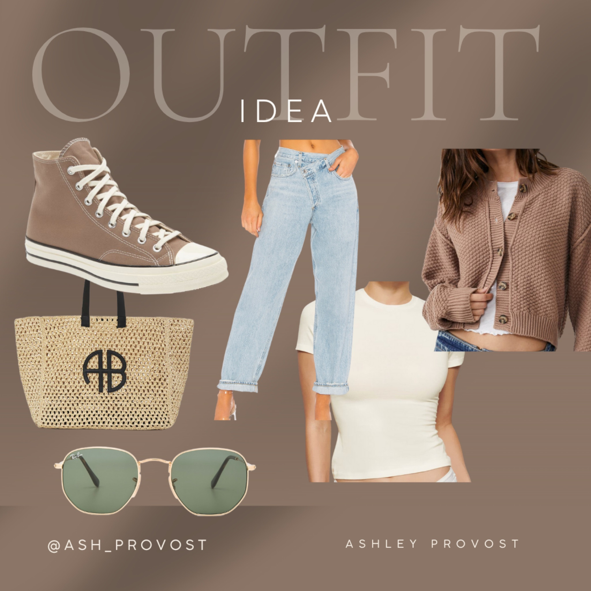 Outfit idea
Free people cardigan
Converse sneakers
Anine bing rio tote
Electric pick necklaces 
Ray ban hexagons 

#LTKSale #LTKunder100 #LTKFind