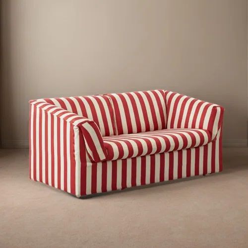 Latitude Run® American retro garden sofa simple living room bedroom striped double sponge | Wayf... | Wayfair North America