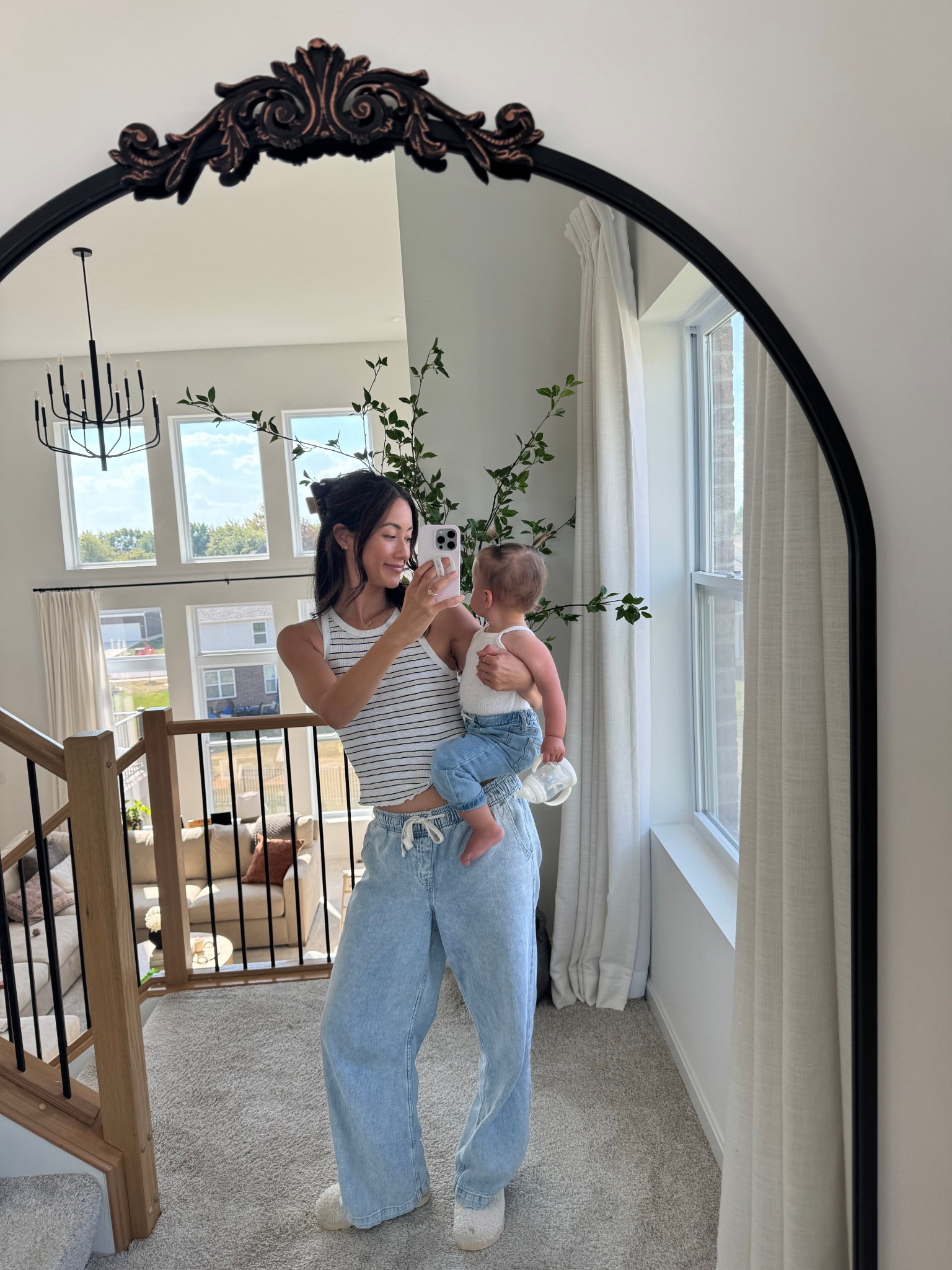 Why is coordinating outfits my favorite thing?! My go to SAHM jeans! Feel like sweats!

#LTKFamily #LTKFindsUnder50 #LTKSeasonal