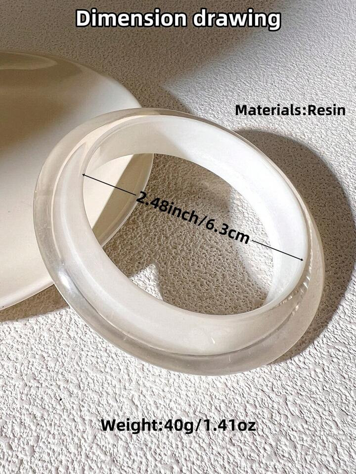 1pc Fashionable Resin Bracelet For Women, Minimalist Design Suitable For Daily Wear And Parties (... | SHEIN