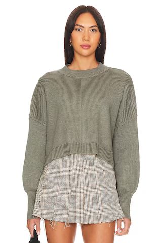 Free People Easy Street Crop Pullover in Dried Basil from Revolve.com | Revolve Clothing (Global)