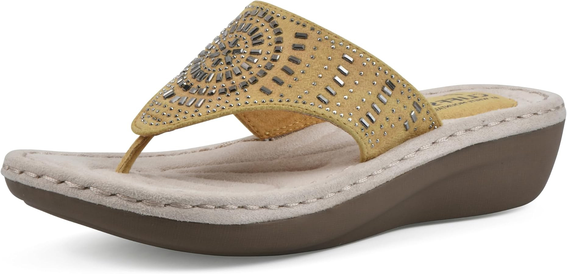 CLIFFS BY WHITE MOUNTAIN Women's Cienna Mini Wedge Flip Flop Sandal | Amazon (US)