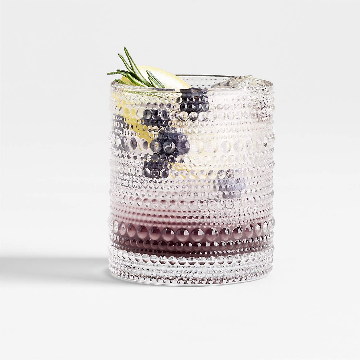 Alma Grey Vintage Double Old-Fashioned Glass + Reviews | Crate & Barrel | Crate & Barrel